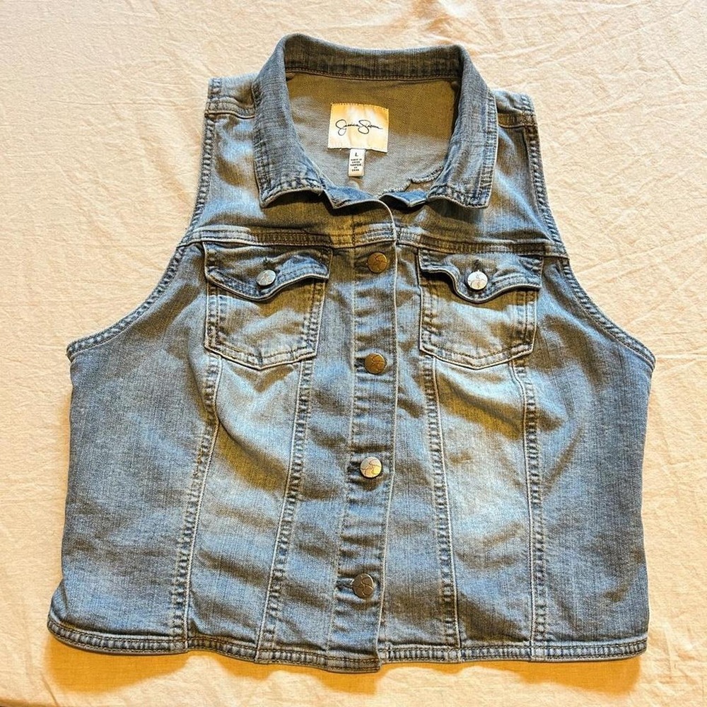 Jessica Simpson denim vest